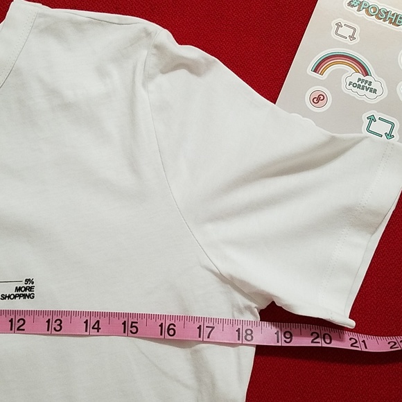 ZARA graphic tee 'my daily schedule' white short sleeve Small - Picture 6 of 7